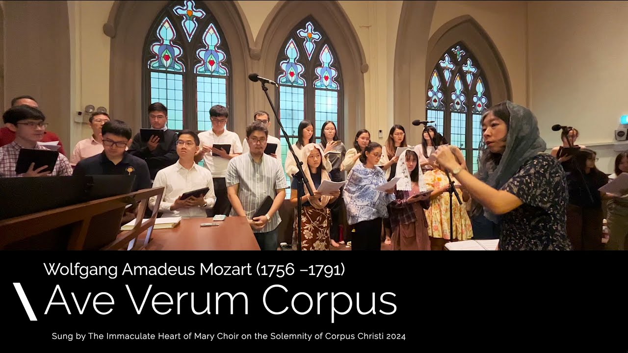 Ave Verum Corpus -(Mozart) sung by the Immaculate of Mary Choir for the Solemnity of Corpus Christi.