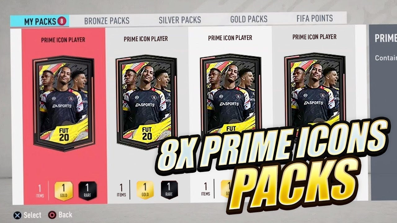 8X GUARANTEED PRIME ICON PACKS! FIFA 20 ULTIMATE TEAM