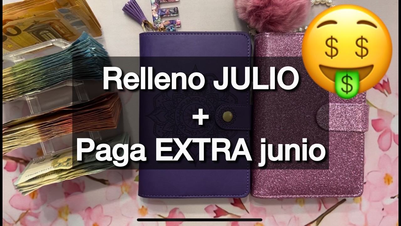 Presupuesto y Relleno sobres TODO-EN-UNO: sueldo + paga extra junio | AHORROS+GASTOS | CASHSTUFFING