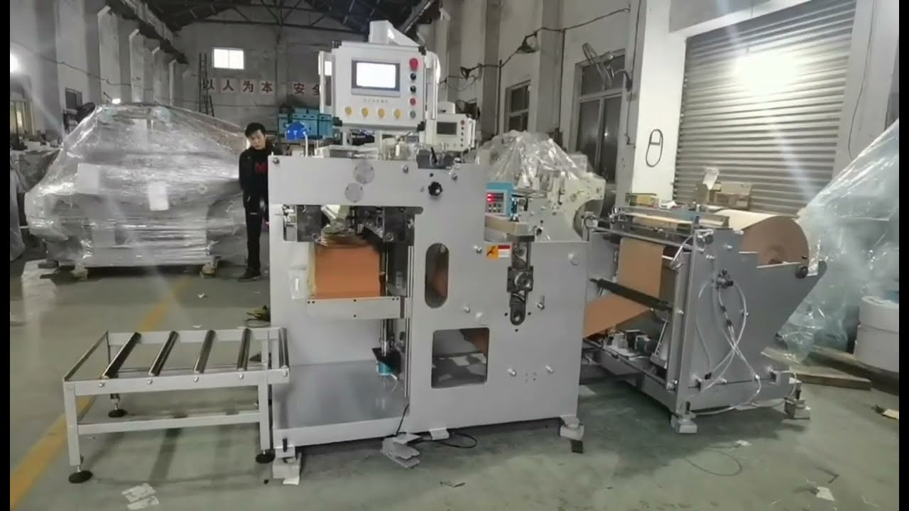 Fan Fold Kraft Paper From Roll Folding Machine With One Die Cutting Unit