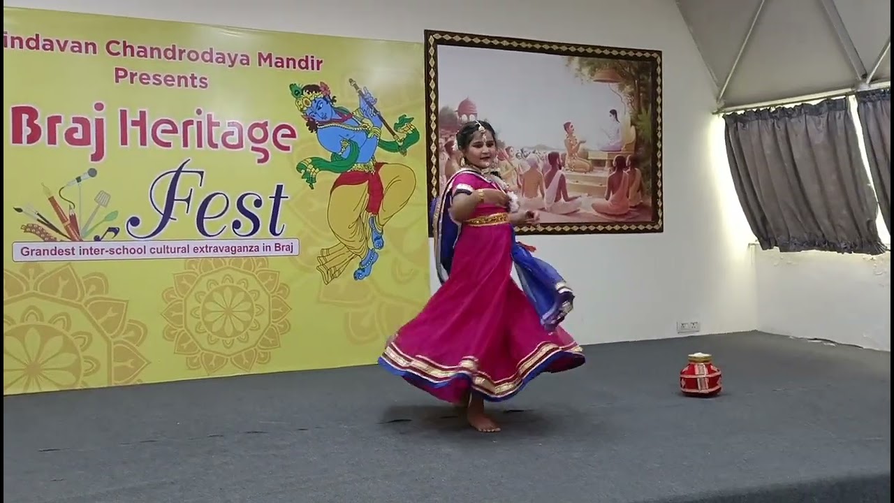 Braj Heritage fest solo & group Classical dance 25/7/2022 class  4th to 6th