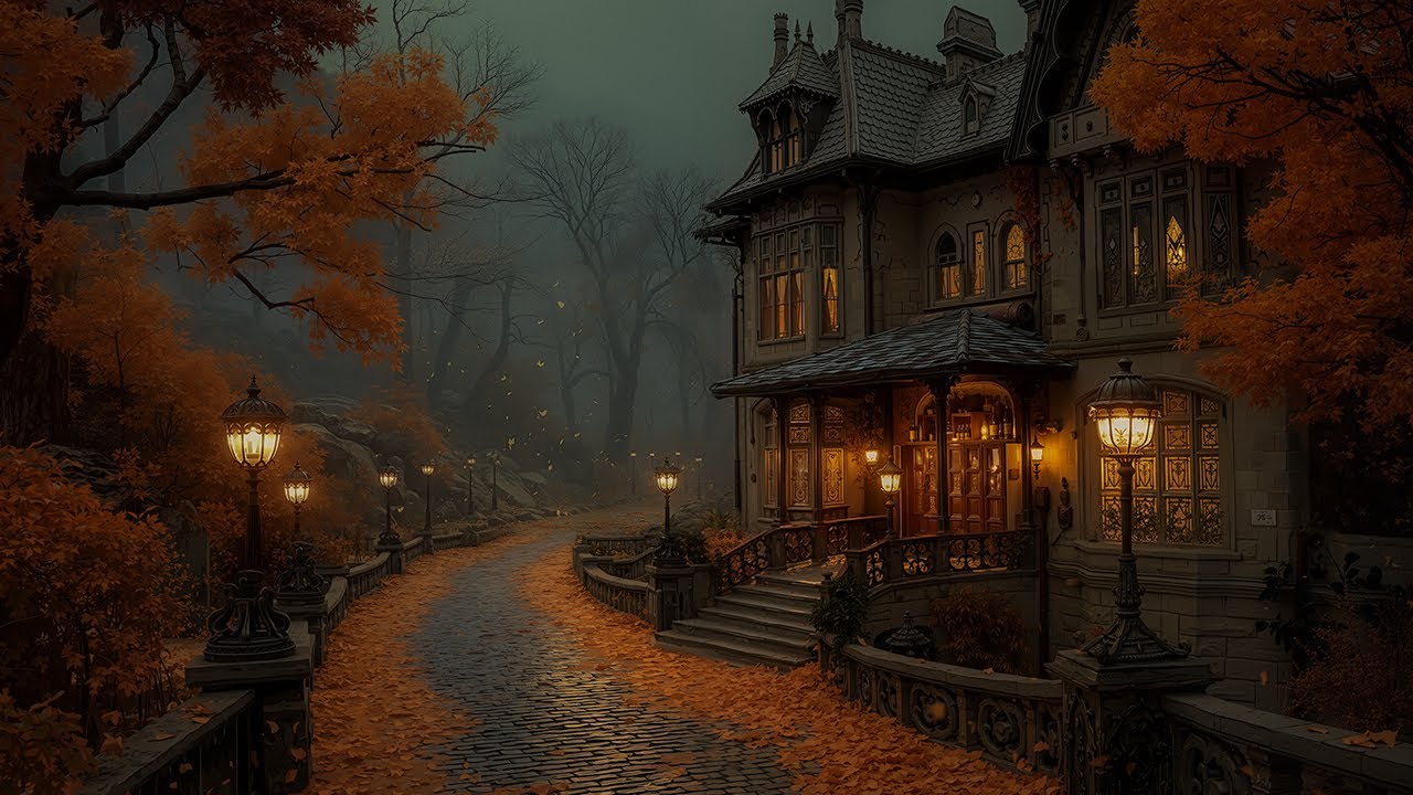 Misty Autumn Evening | Melancholic Autumn Ambience | Dark Academia Piano for Reading & Writing