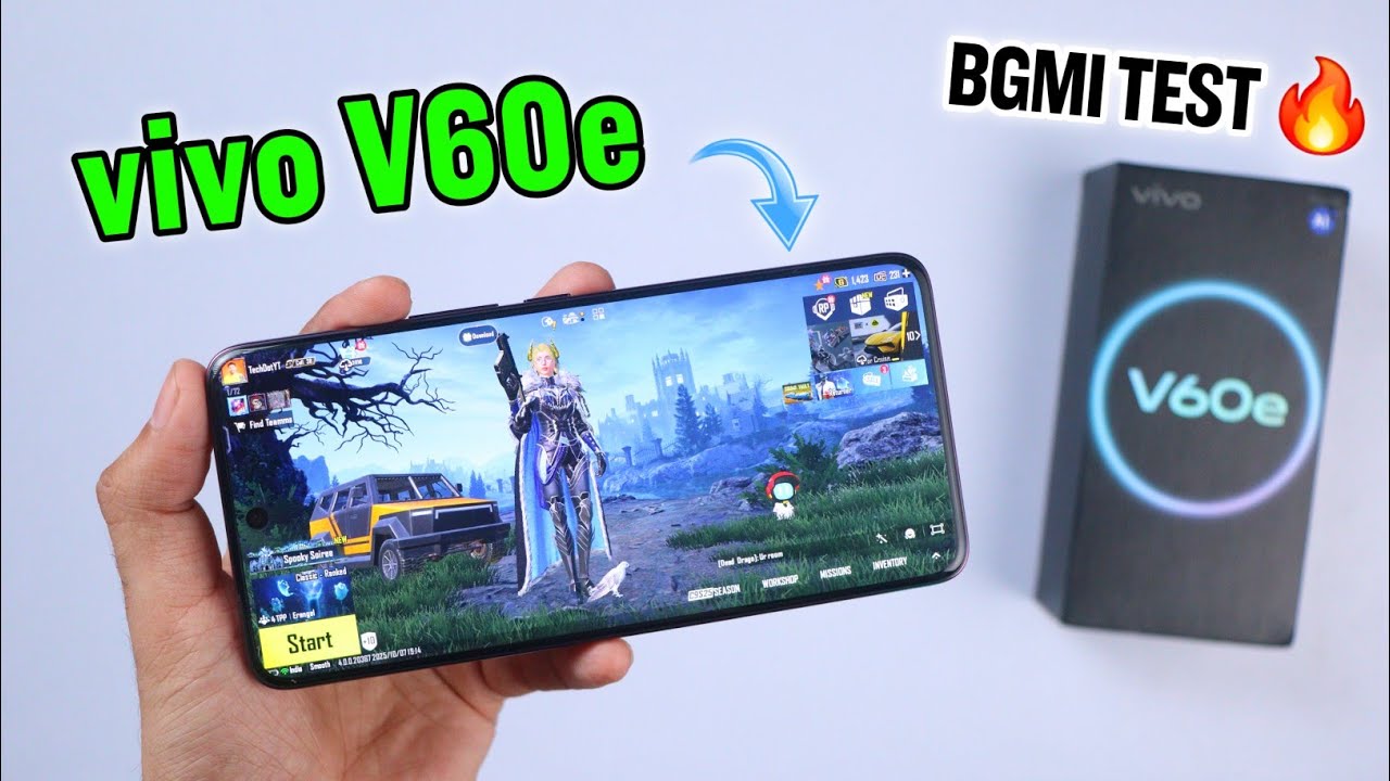 vivo V60e Bgmi Test | Graphics Settings, Battery test | vivo V60e full review 🔥