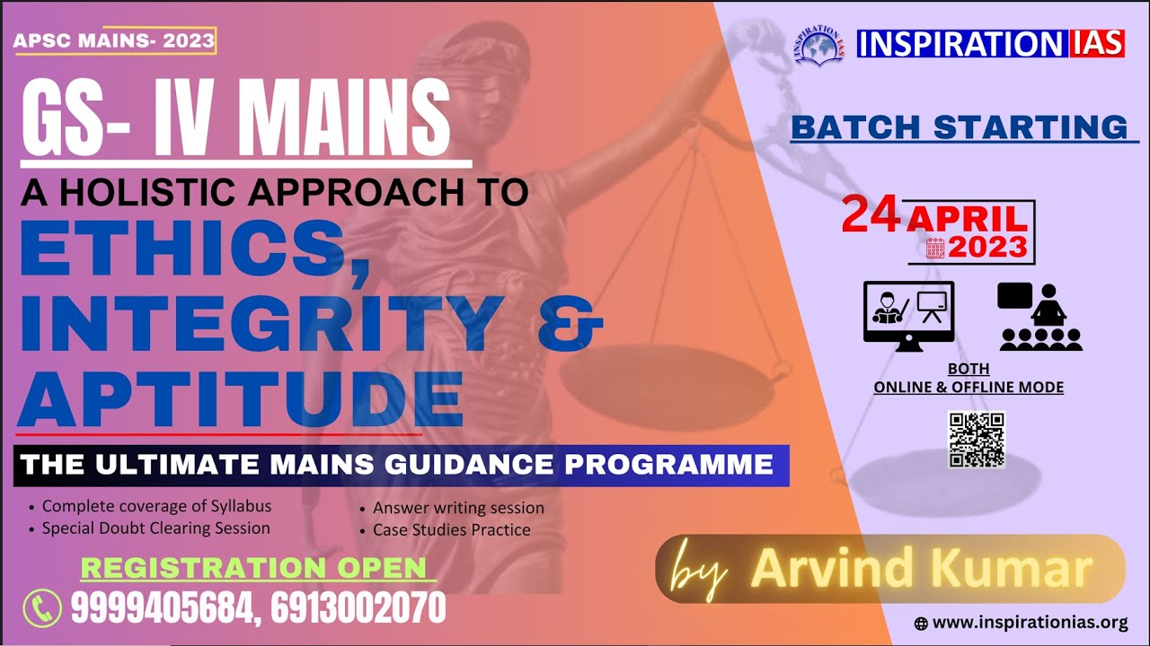 Ethics, Integrity and Aptitude by Arvind Sir UPSC 2023-24 #apsc2024 #UPSC2024