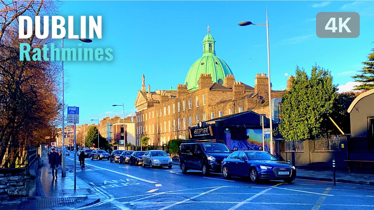 【4K】Walking Tour in Dublin 2022 | Rathmines | Commercial and social hub | 4K Walking Tour in Ireland