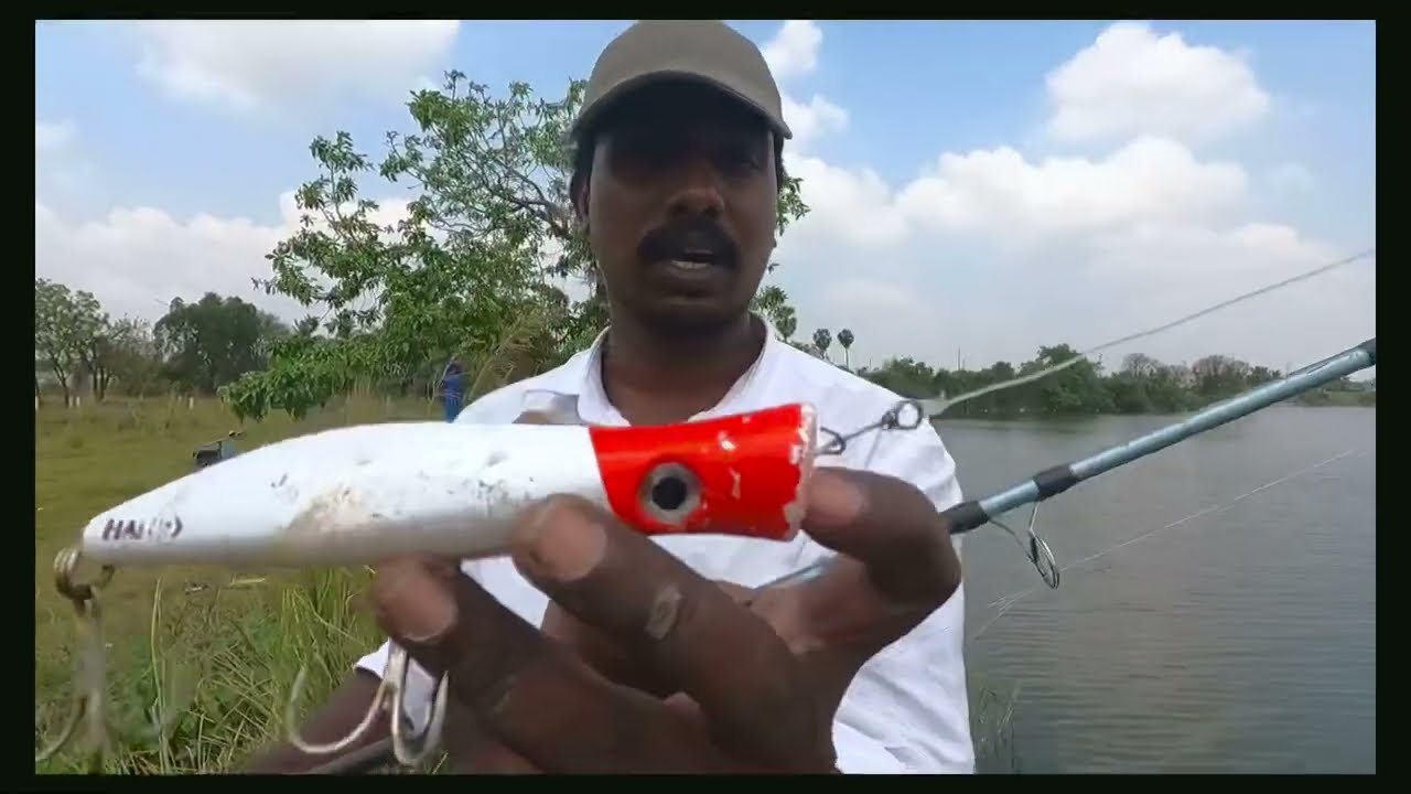 Topwater popper throwing long distance technique in Tamil | தூண்டிலை துரமாக வீசுவது எப்படி..!