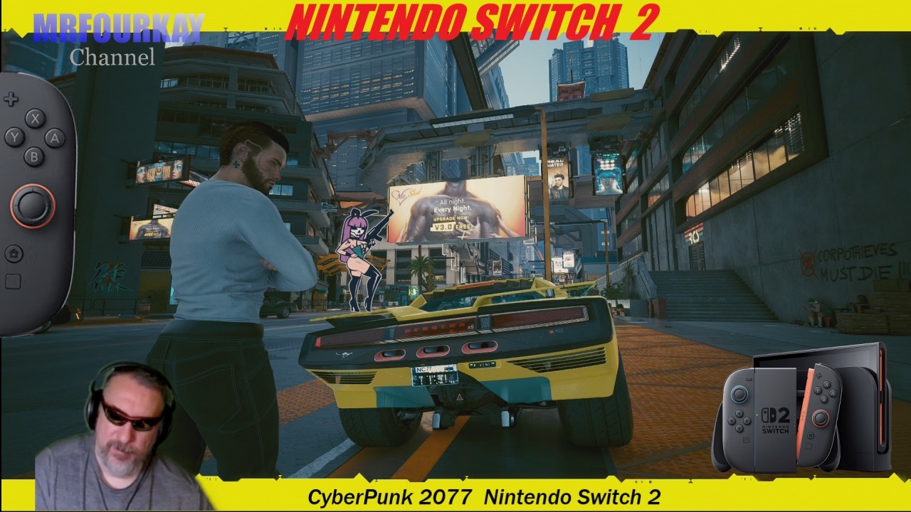 Revisiting Cyberpunk 2077 on Nintendo Switch 2 | Side Missions & New Sports Car
