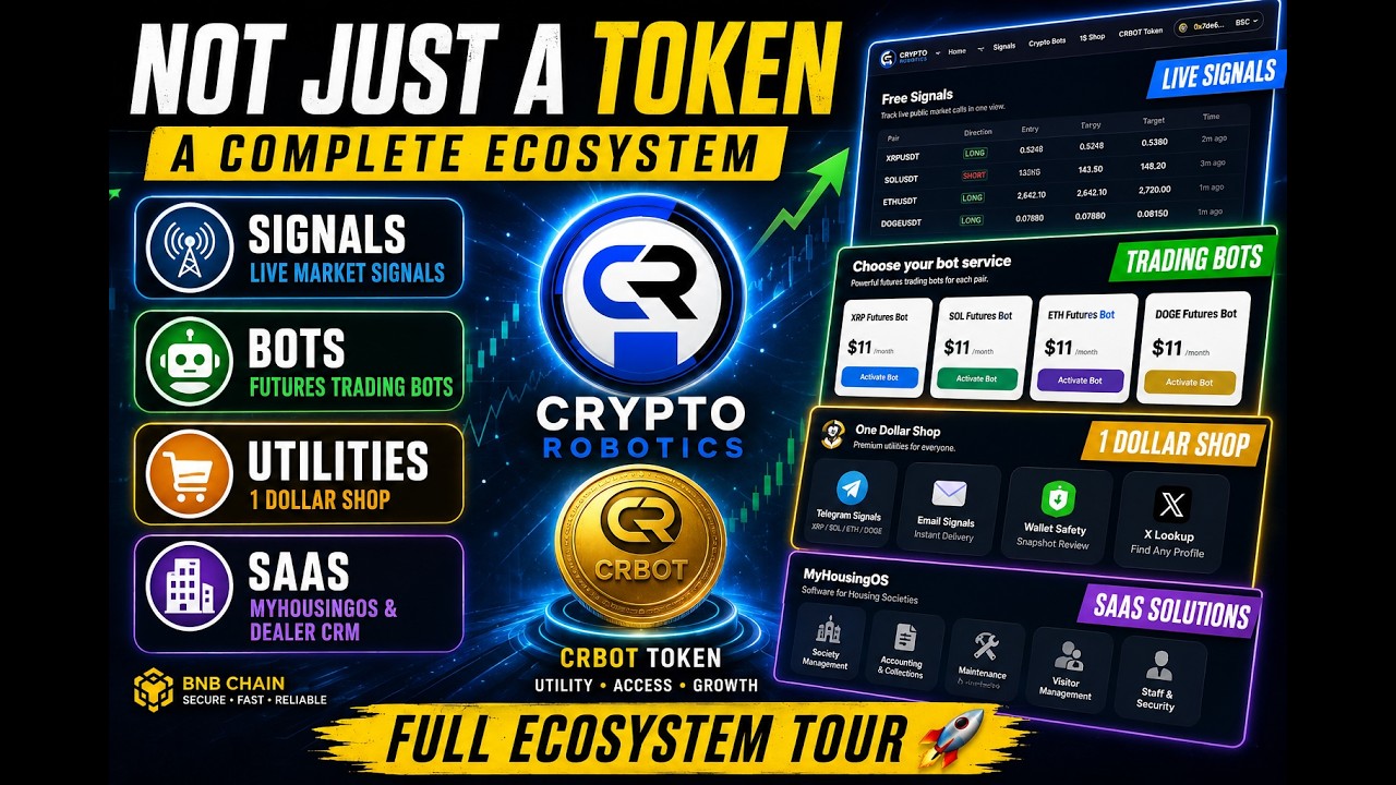 Inside The Crypto Robotics Ecosystem | Signals, Bots, CRBOT, Utilities & SaaS 🚀