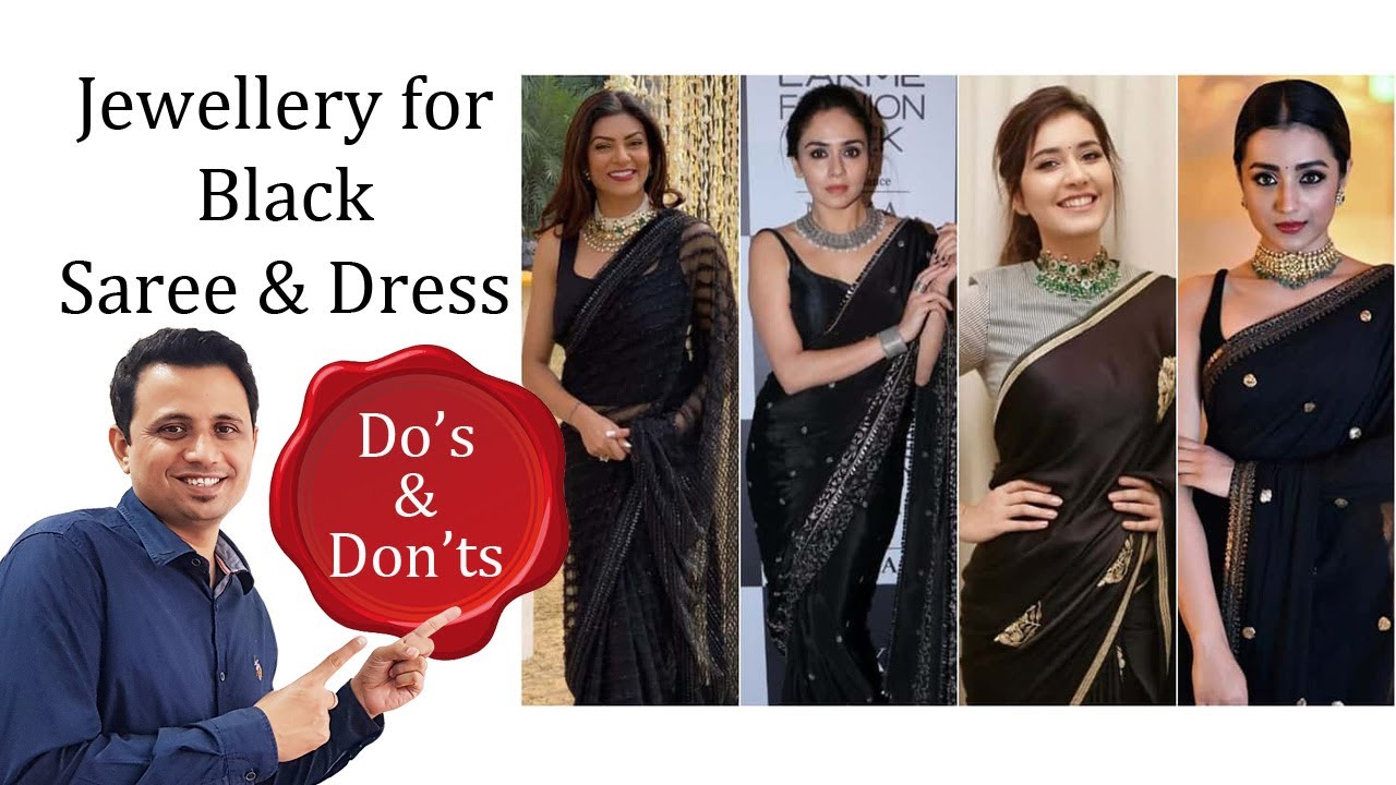 Jewellery for Black Saree & Dress | Learn Biggest Mistake | Dazzles Jewellery