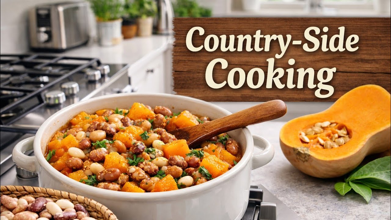 How to Cook Butternut Squash With Beans / Farm Food / From The Farm to My Kitchen 