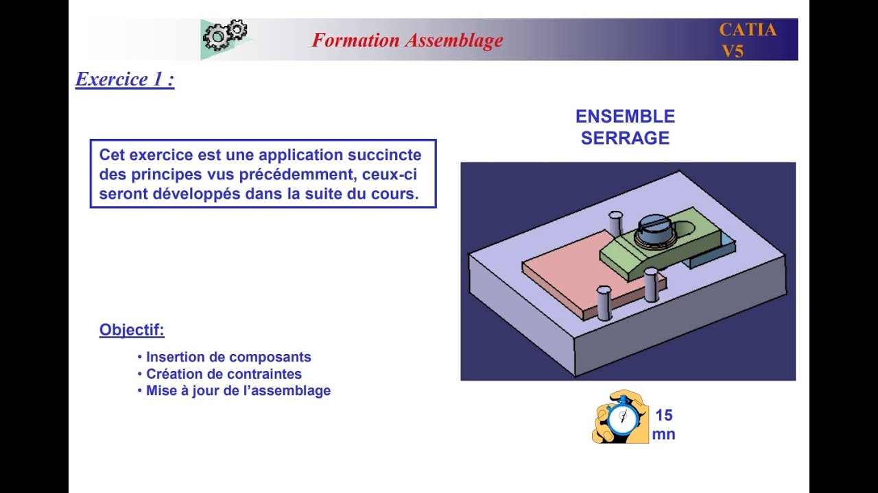 CATIA TUTO ASSEMBLY DESIGN - 01 Ensemble serrage