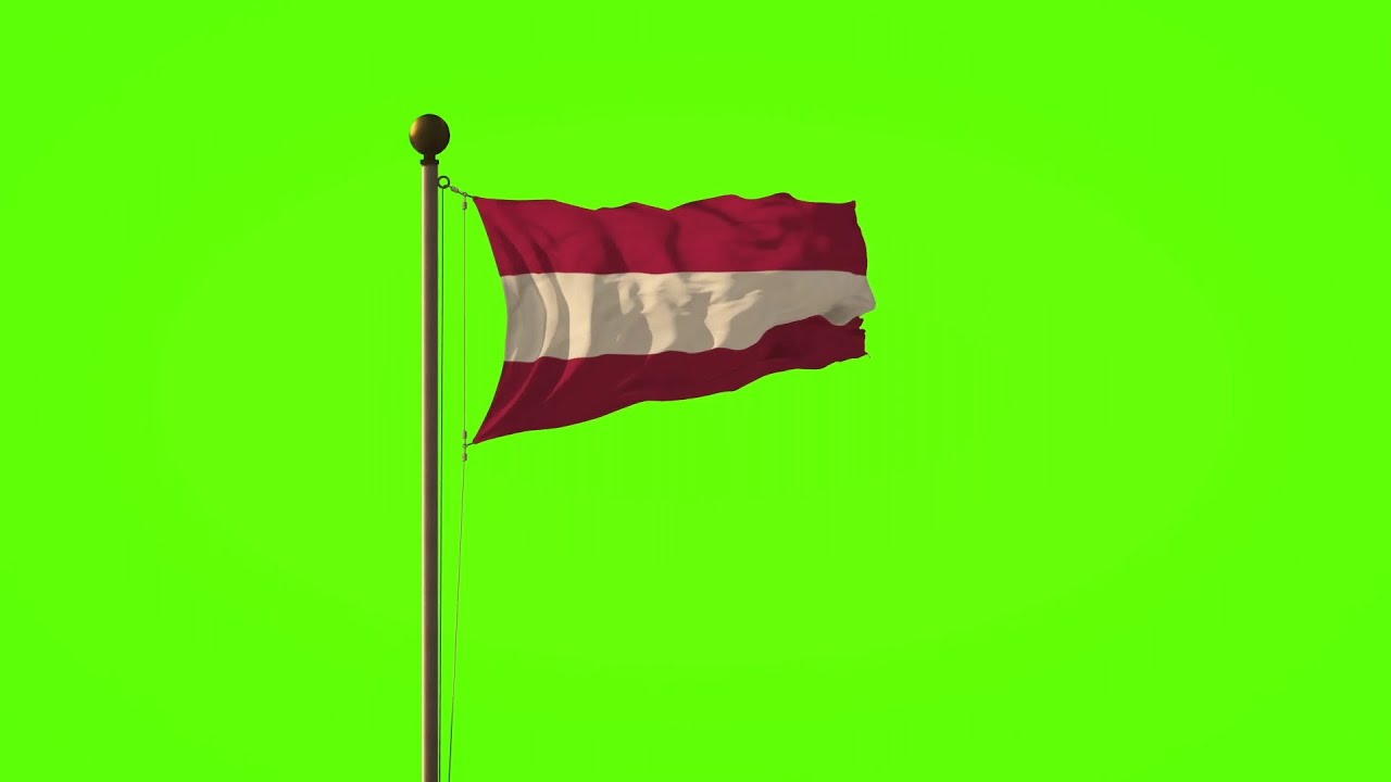 Austrian Flag Green Screen Video