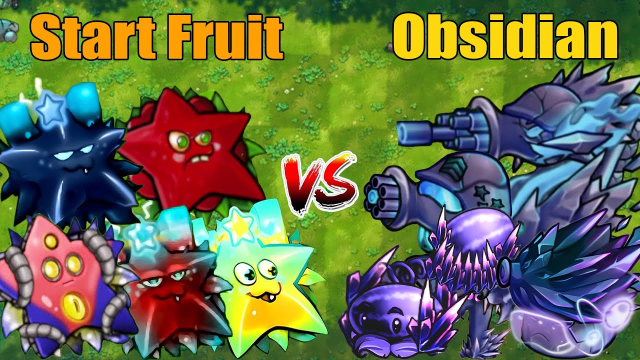 PVZ 1 Fusion 2.6 Challenge!! Team Start Fruit VS Team Obsidian VS 300 Zombie Random - Who Will Win?