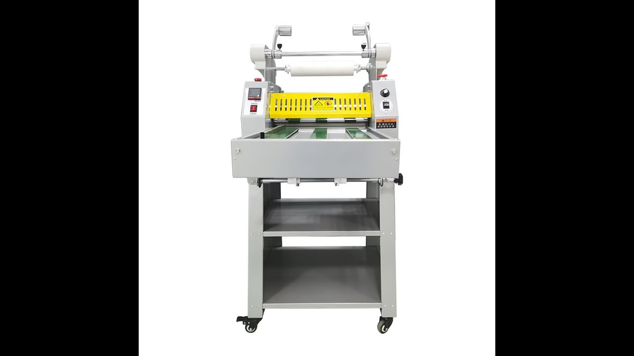 How to use 350mm 490mm single/double side roll lamintor, hot roll laminating machine