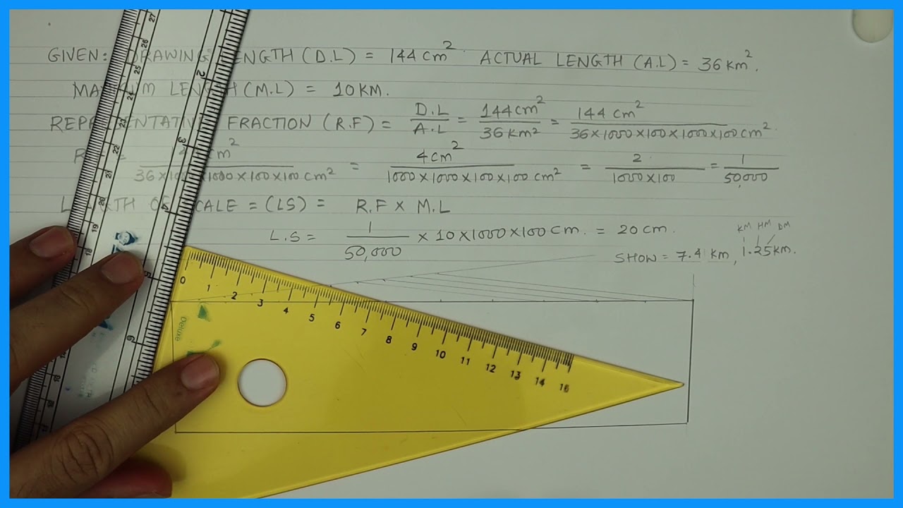 Diagonal scale - 3 - Engineering drawing - Technical drawing