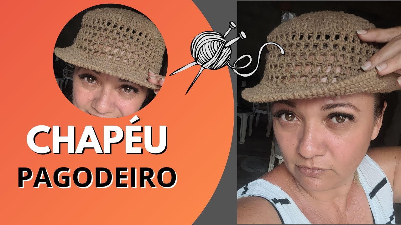 CHAPÉU PAGODEIRO/VERÃO EM CROCHÊ