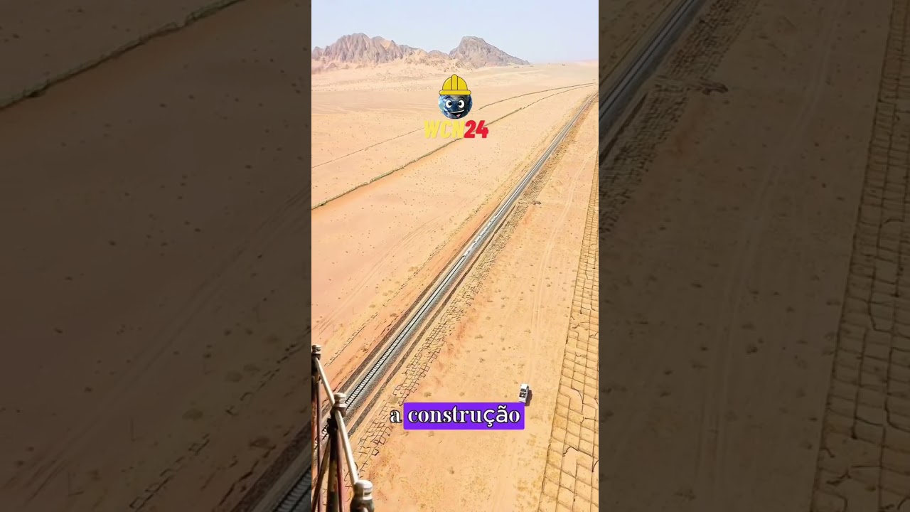 A China passou 12 anos construindo uma ferrovia no deserto.