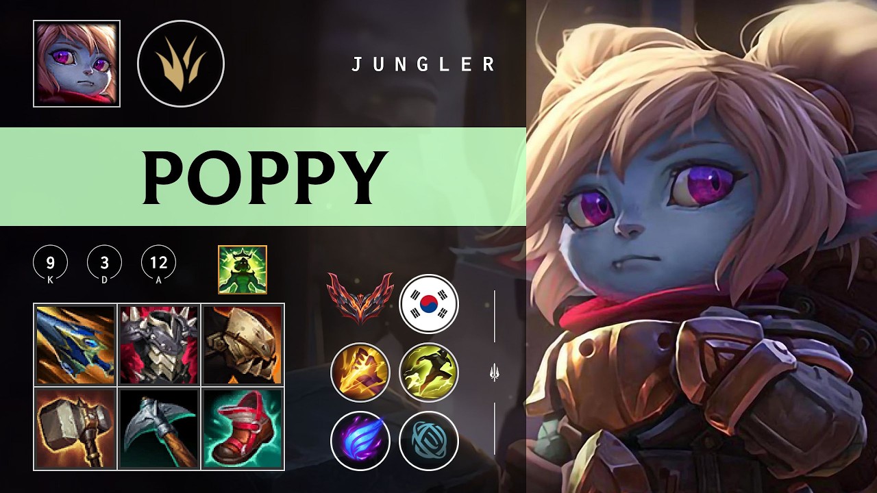 Poppy Jungle vs Zaahen - KR Grandmaster Patch 26.05