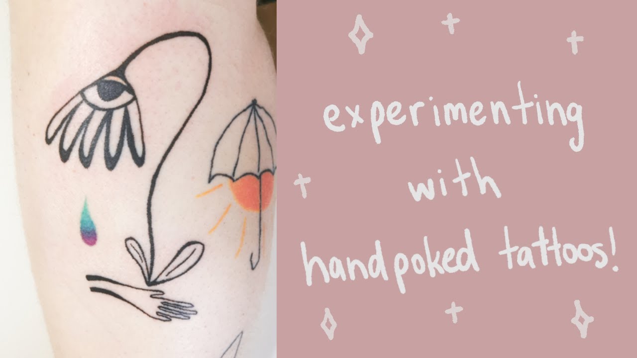 stick and poke with color gradient!!