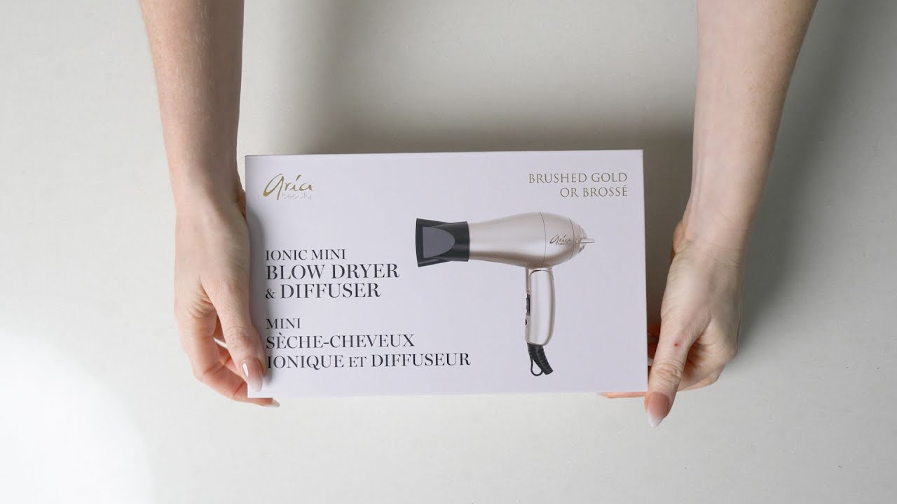 Unboxing the Silver Mini Blow Dryer by Aria Beauty