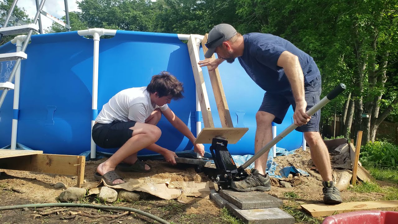 How to Level an Above Ground Pool EASY FIX Without draining it