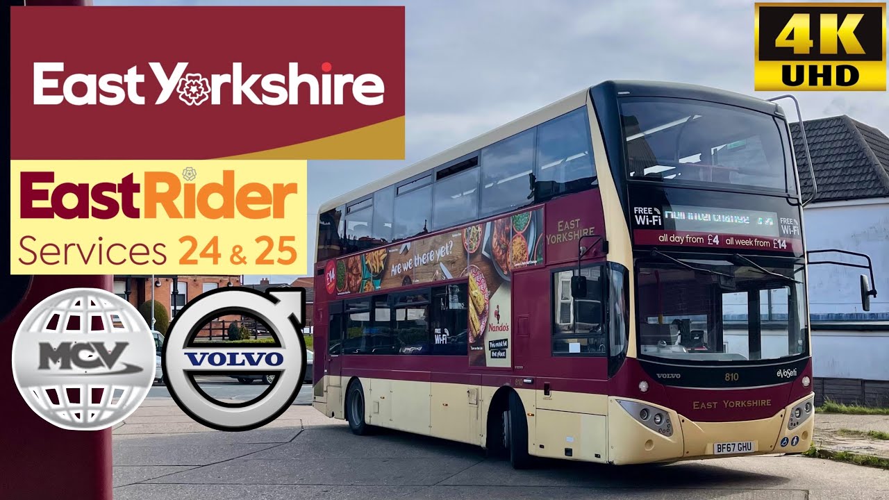 [East Yorkshire: Eastrider 24 Hull to Hornsea via Coniston, Skirlaugh, Leven] MCV eVoSeti Volvo B5TL