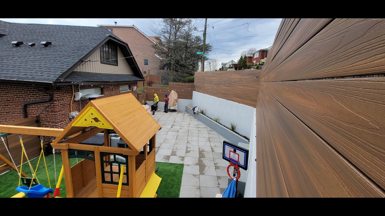 Fiberon Horizontal Fence Installation | Fiberon Concordia - IPE Composite Fence - Staten Island