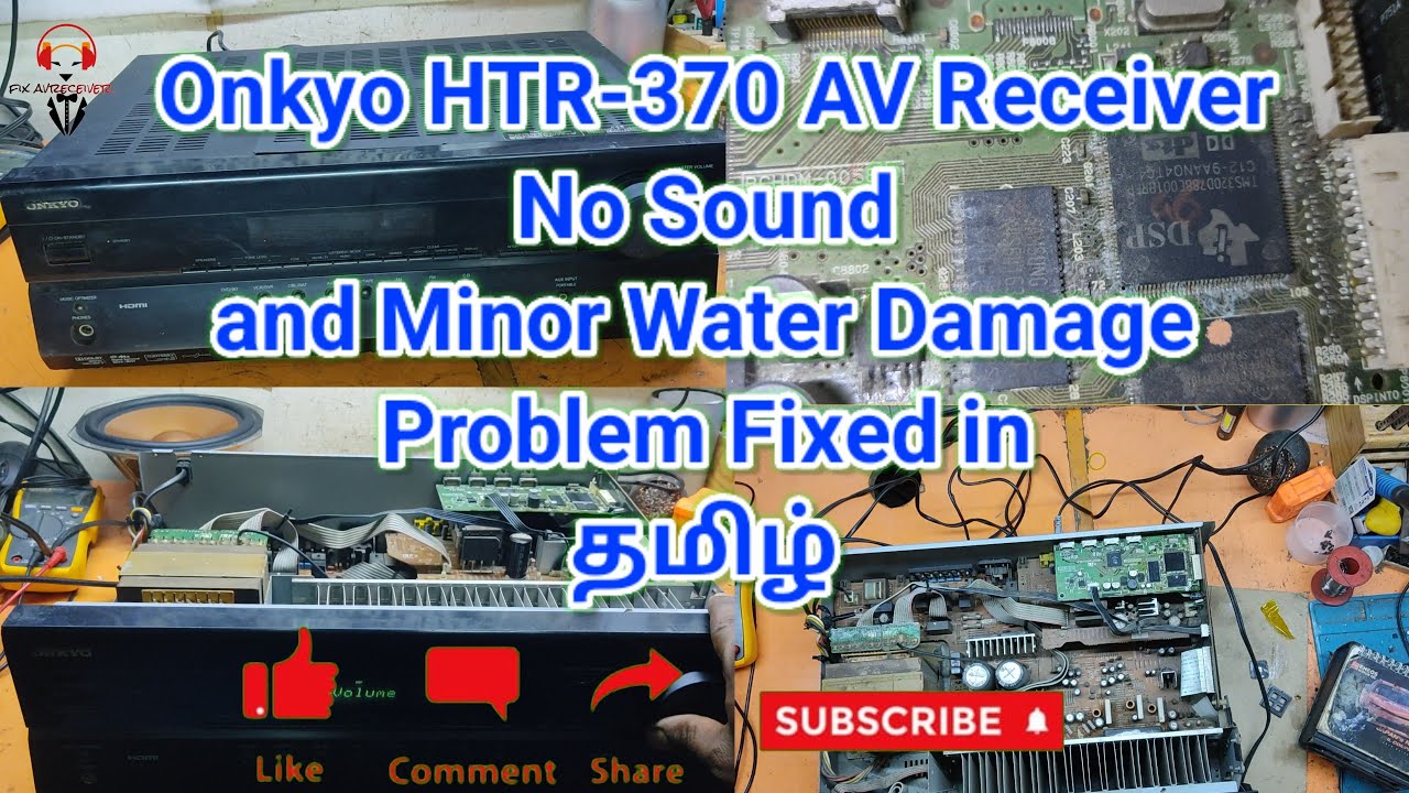 ONKYO HTR-370 NO SOUND PROBLEM FIXED/SOLUTION In Tamil #onkyo #avreceiver #repair #denon #nosound