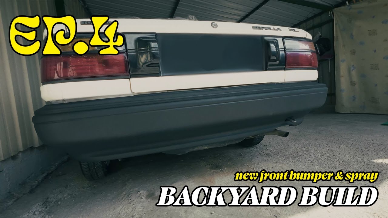 Bumpers Spray Painting on my 1987 Corolla - EP.4