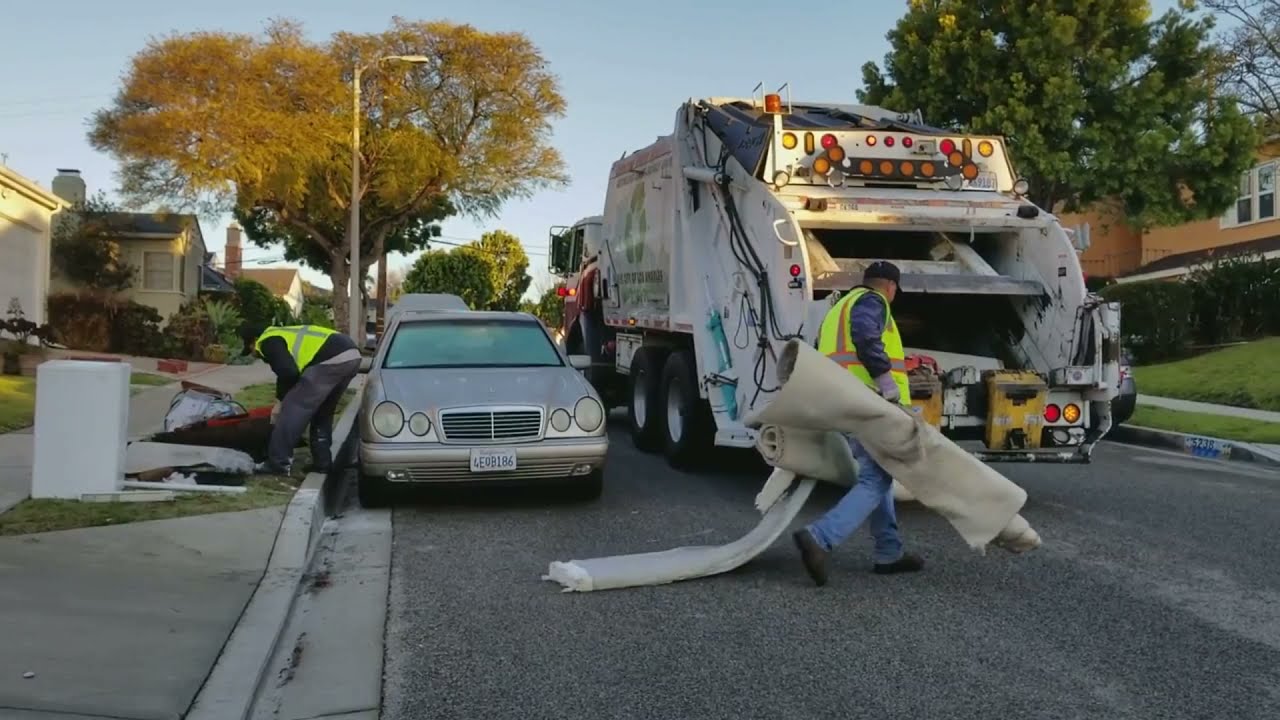 UWS Rear Loader Garbage Trucks on Bulky Items