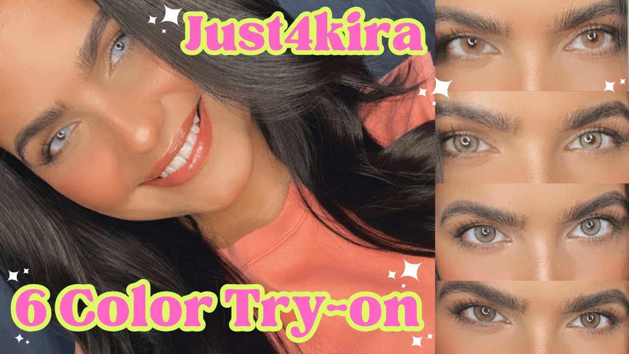 Just4Kira Sponsored Unboxing 👁️ | 6 Stunning Contact Lens Try-On!