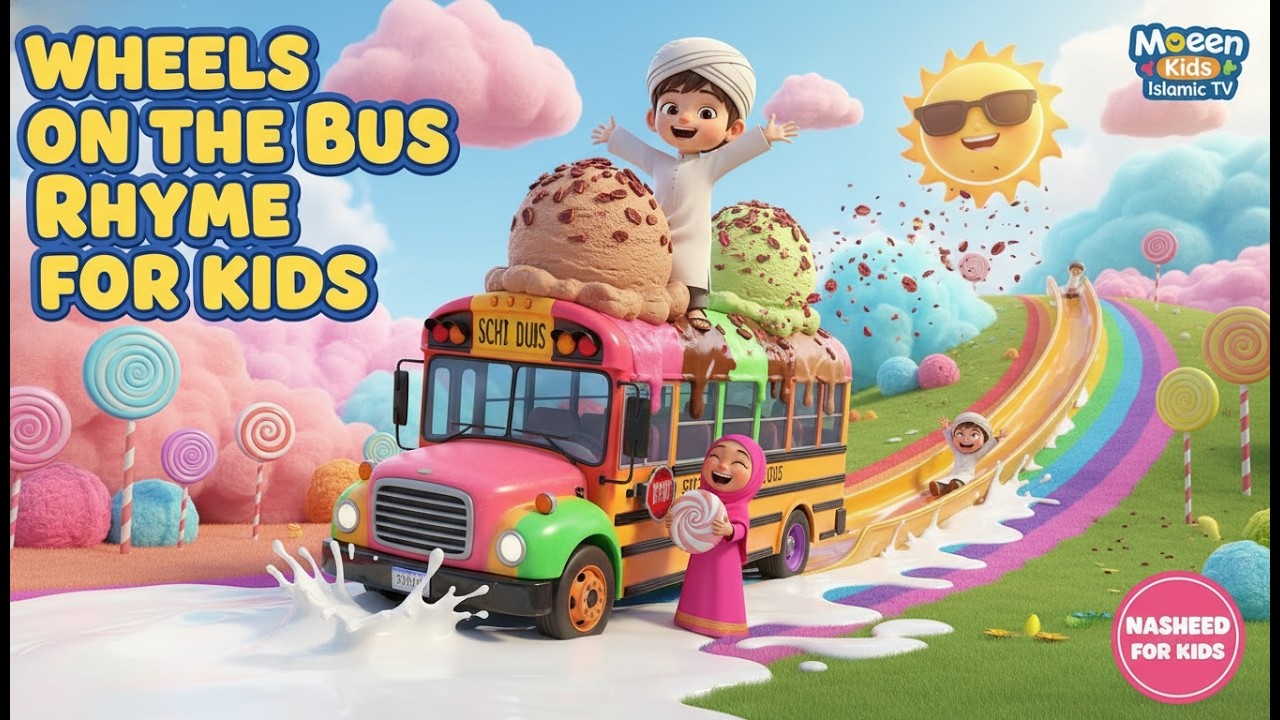 Wheels on the Bus Rhyme | Islamic Kids Nasheed