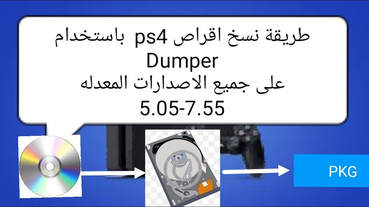 نسخ اقراص ps4  باستخدام dumper على جميع الاصدارات المعدله