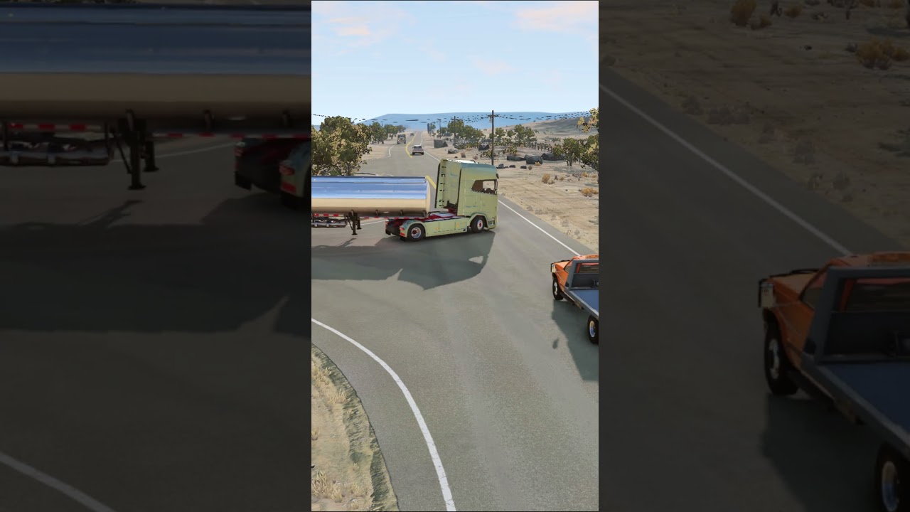 Realistic Highway Car Crashes #451 - BeamNG.Drive