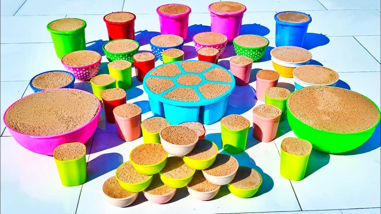 Satisfying ASMR Video | How To Make Clay Sand Cake Designs with Kitchen Tools in Multiple Sand Cake