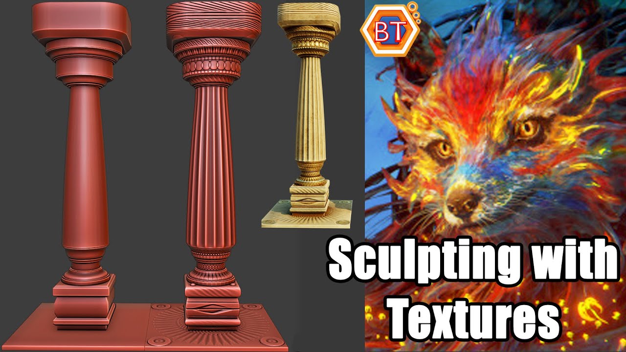 Sculpting with Textures | Blender 2.90 | Pillar Modelling