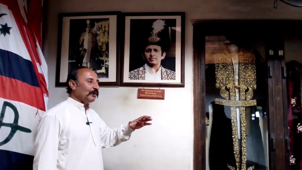 Flag of Hunza and royal family members history of Hunza describe by Aijaz Ullaha Baig