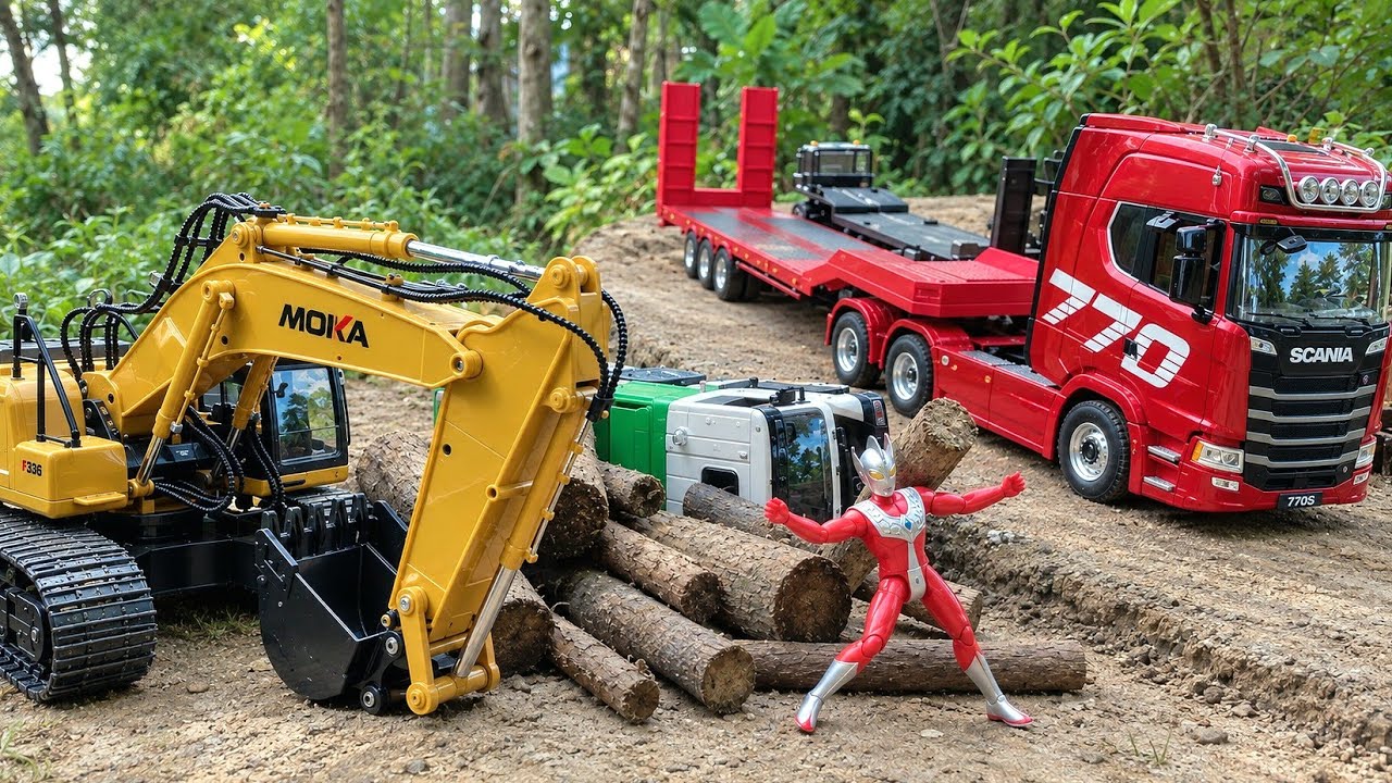 TOP 53 EVAKUASI TRUK OLENG GAGAL PENGIRIMAN KAYU !! Rc Dump Truck Rc Excavator Rc Scania 770