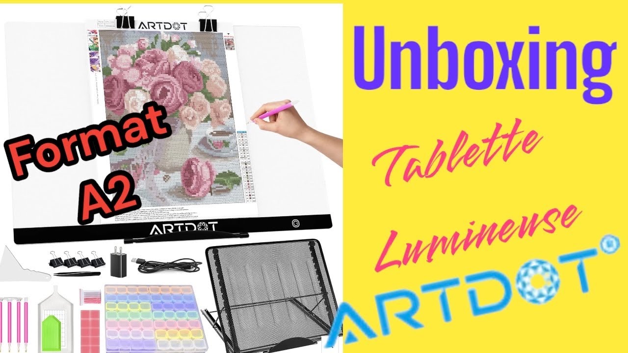 ARTDOT TABLETTE LUMINEUSE A2 #artdot #accessories #diamondpainting  #paintbynumber #unboxing