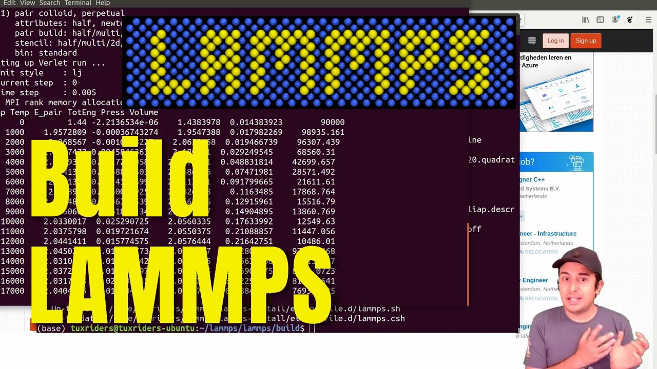 [Environment Setup 14] Build LAMMPS molecular dynamics simulation code and link it to VTK toolkit