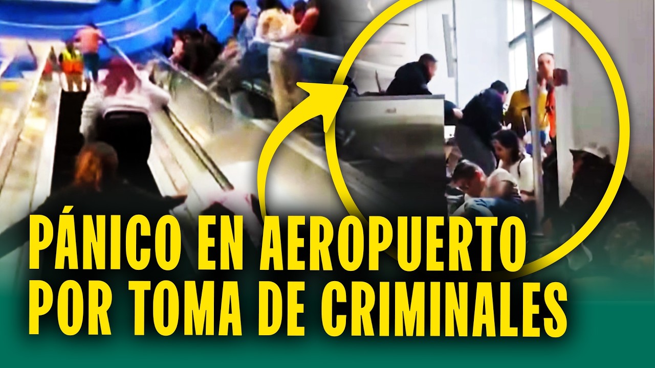 Se tiran al piso y se esconden dentro de aeropuerto tomado por criminales: Así huyeron en ataque