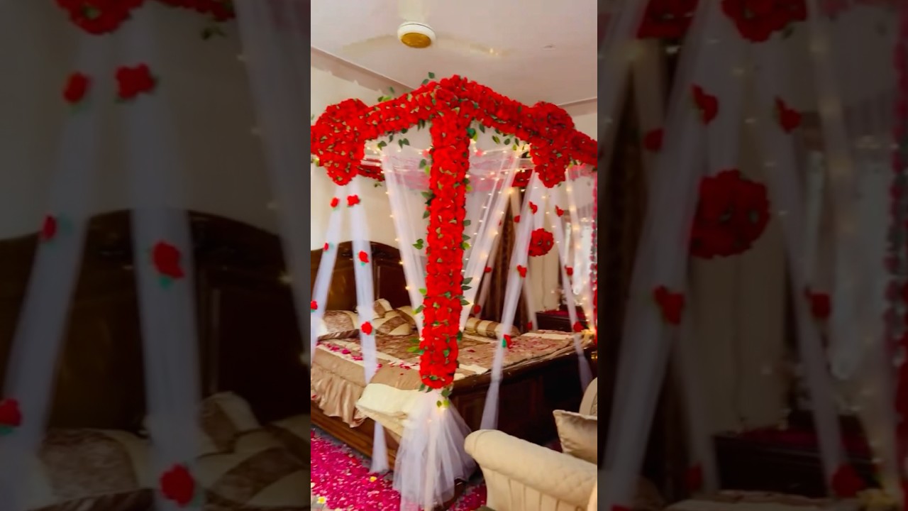 Wedding room decoration #wedding #weddingphotography #bollywood #bolleywoodsong #weddingroomdecora