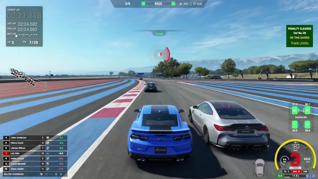 Chevrolet Camaro ZL1 6.2L V8 Supercharged 650 cv Paul Ricard | Assetto Corsa EVO