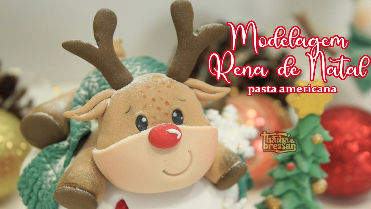 Doce personalizado de Natal - Rena pasta americana