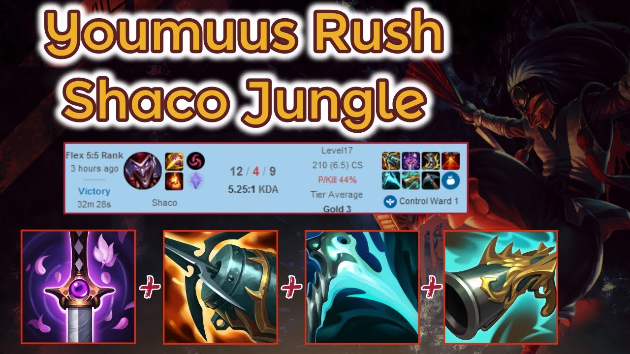 Youmuu's Ghostblade Rush on Shaco - S12 Ranked [League of Legends] Full Gameplay - Infernal Shaco