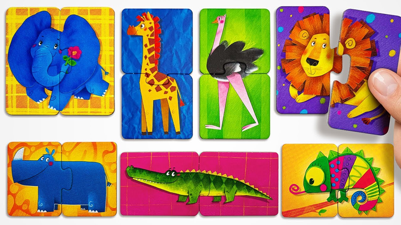 Animal Wooden Puzzles, Color Sorting & Critter Clinic Toy Fun! 🧩🦁