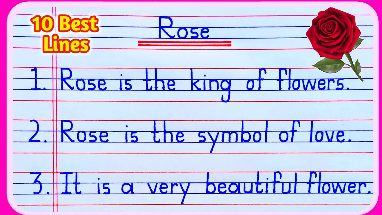 Essay on Rose | Rose Essay | 10 Lines on Rose in English | Essay on my favourite flower Rose