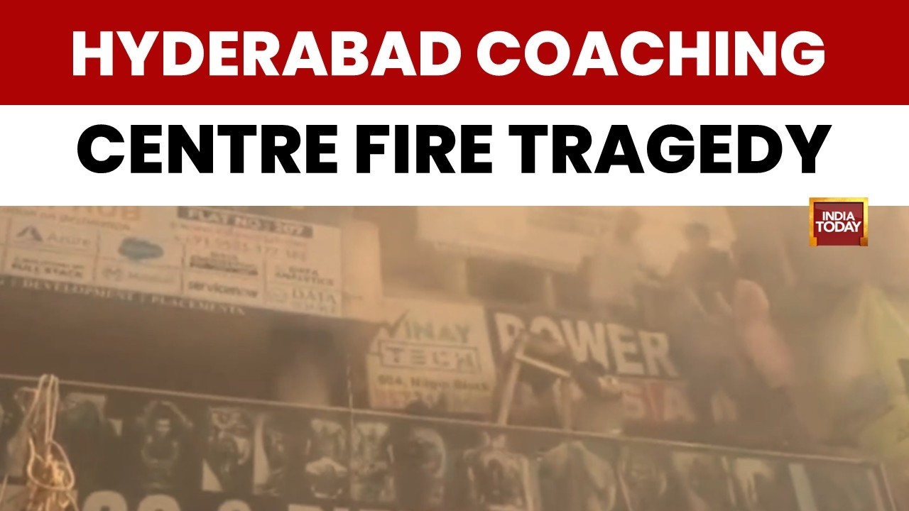 Fire Breaks Out at Hyderabad Coaching Centre; 90 Students Rescued from Nilgiri Block Building