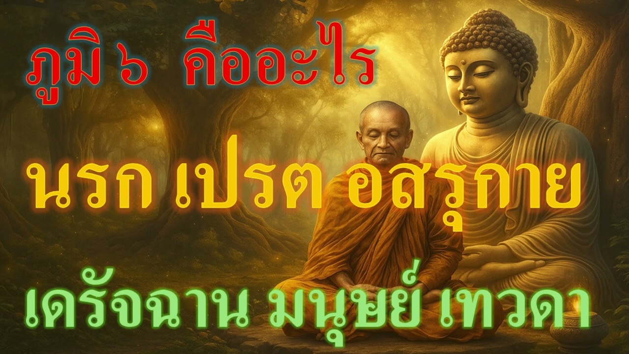 ภูมิ ๖ ในพระพุทธศาสนา – นรก เปรต อสุรกาย เดรัจฉาน มนุษย์ เทวดา | เข้าใจวัฏสงสารแบบลึกซึ้ง