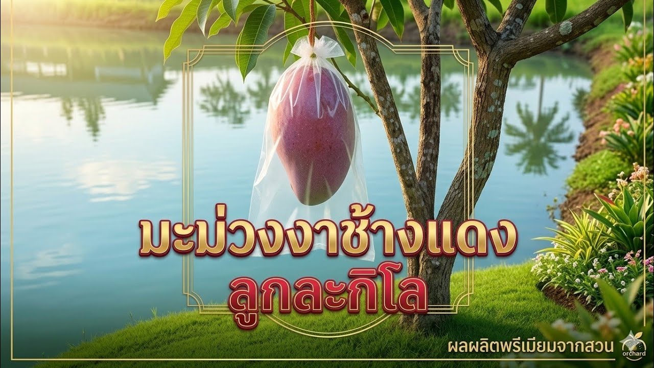 มะม่วงงาช้างแดง ลูกละกิโล สายพันธุ์จากไต้หวัน รสชาดอร่อย #มะม่วง #งาช้างแดง